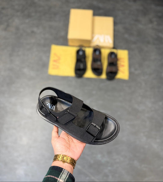 ZARA LEATHER SANDALS WITH COMFORT SOFT SOLE