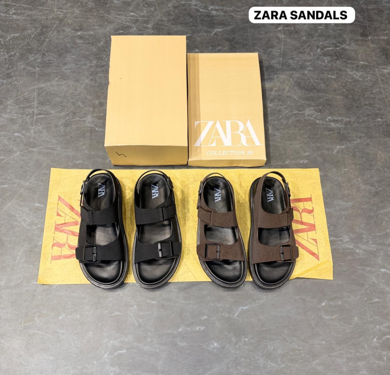 ZARA LEATHER SANDALS WITH COMFORT SOFT SOLE