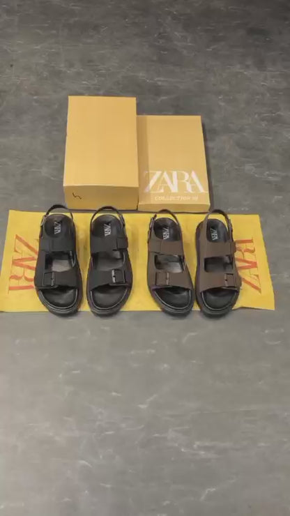 ZARA LEATHER SANDALS WITH COMFORT SOFT SOLE