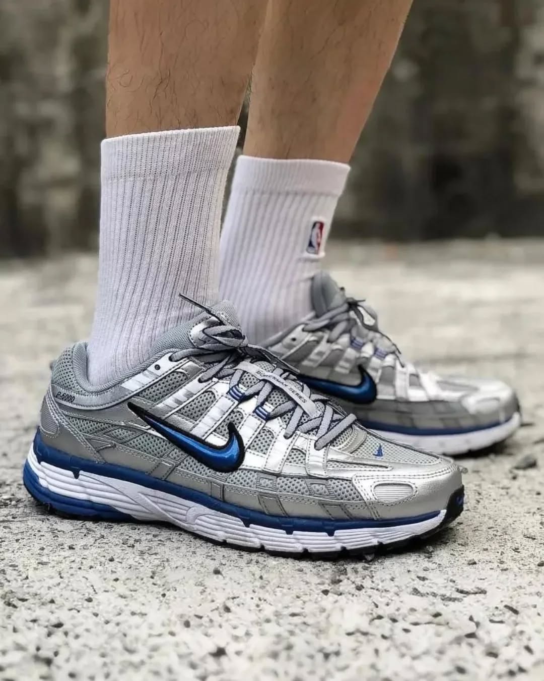 Nike P-6000 Metallic Blue Tick